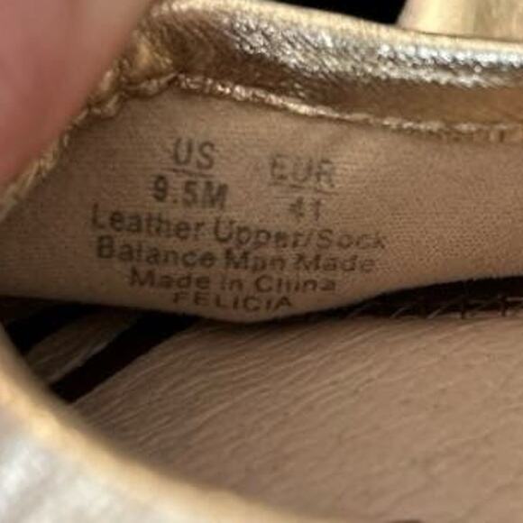 EUC $130 Sam Edelman ICON Metallic Gold Felicia Ballet Flat size 9.5 - Picture 7 of 9